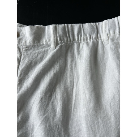 New Men's White Linen Shorts For 48 Waist Caribbean Elastic 10" Inseam - Picture 4 of 14
